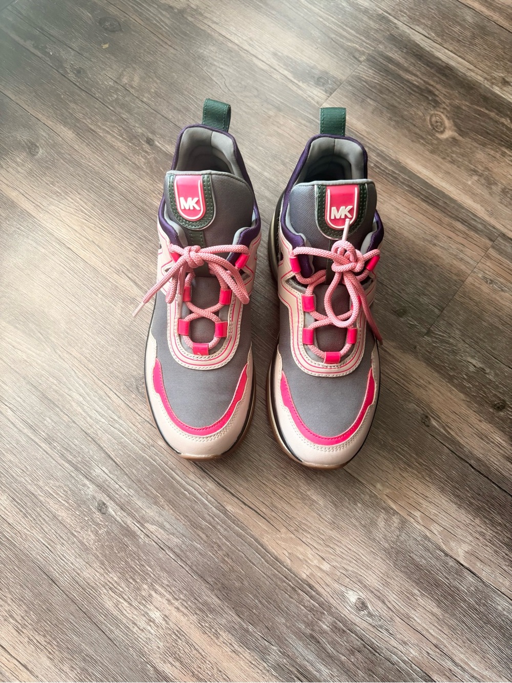 Michael Kors Kids Gray, Pink & Purple Sport Sneakers